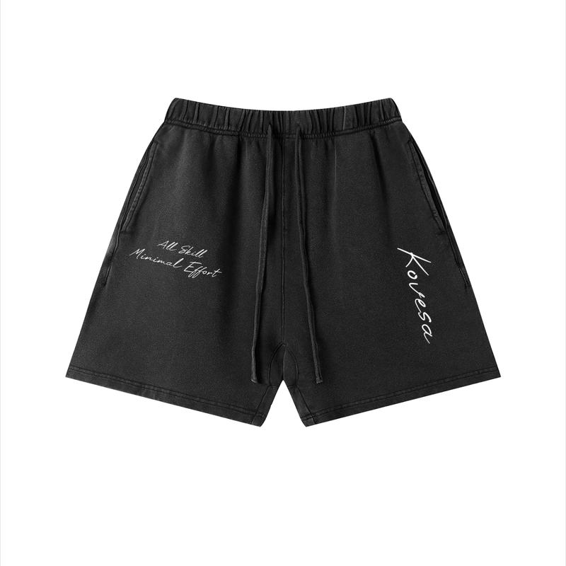 Kovesa "All Skill, Minimal Effort" Cotton Shorts