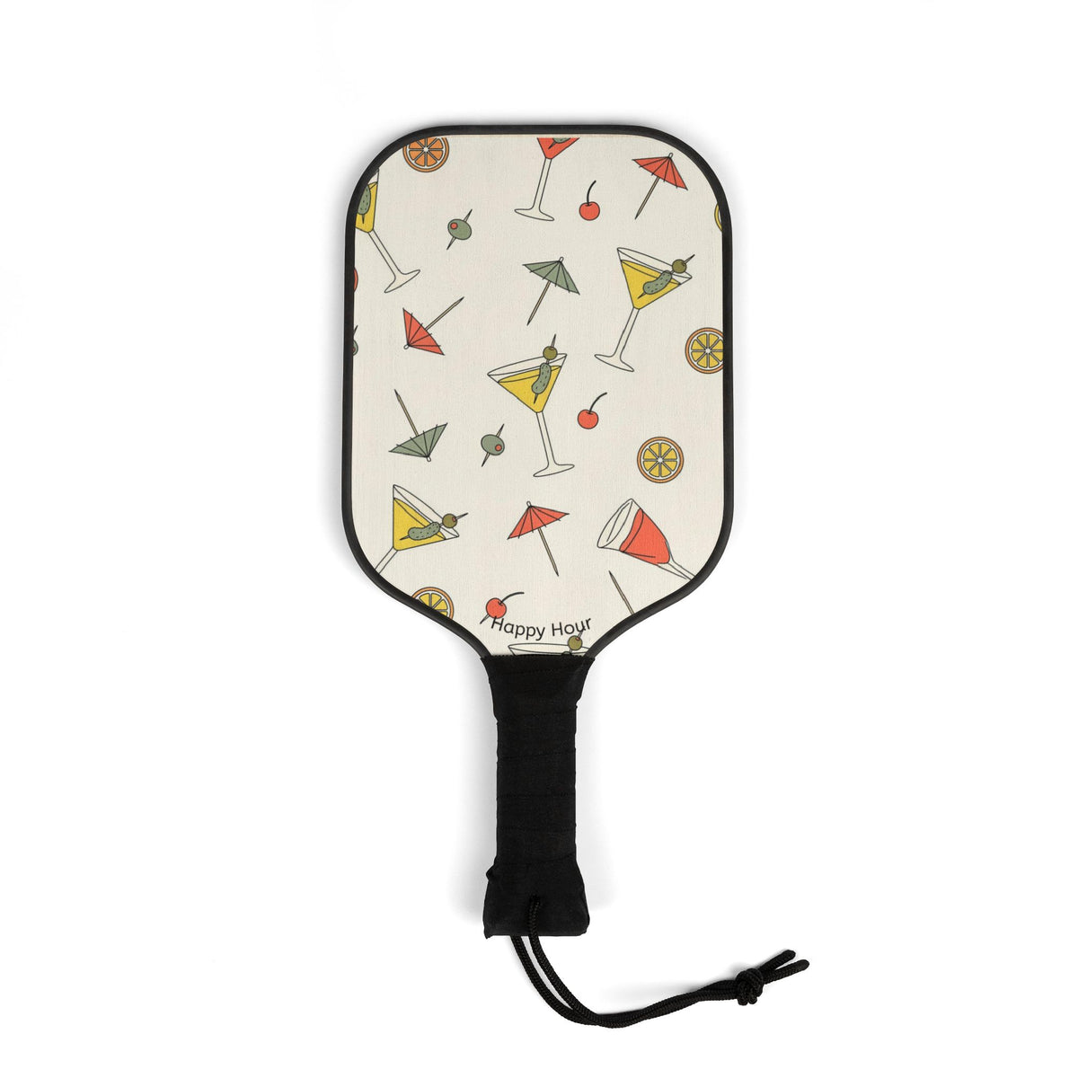 Happy Hour Pickleball Set (2 Paddles + 2 Balls) paddle design
